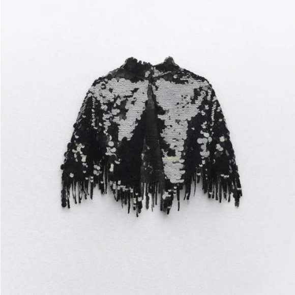 ZARA SEQUIN CAPE - Picture 2 of 4
